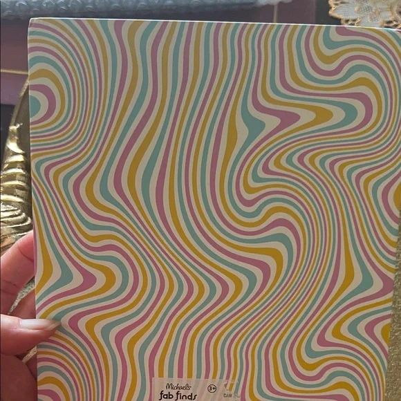 #1192: Colorful Cat Embroidered Art Journal Book - Picture 3 of 5